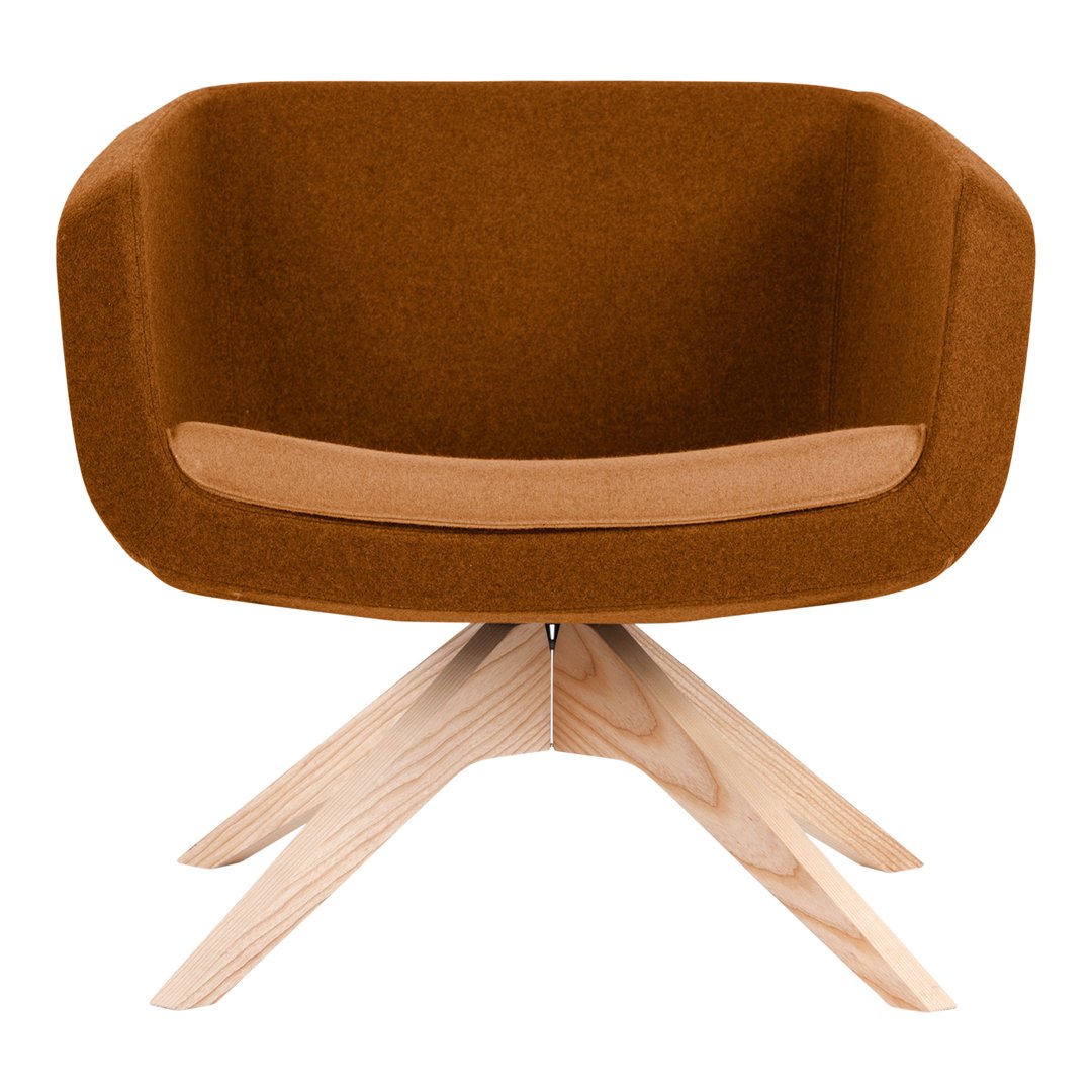Arca Lounge Armchair - Wood Base