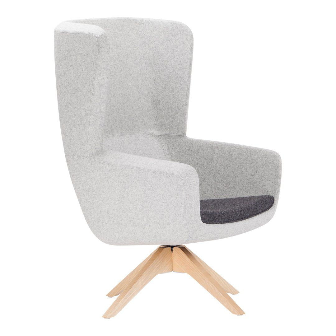 Arca Lounge Armchair - Wood Base