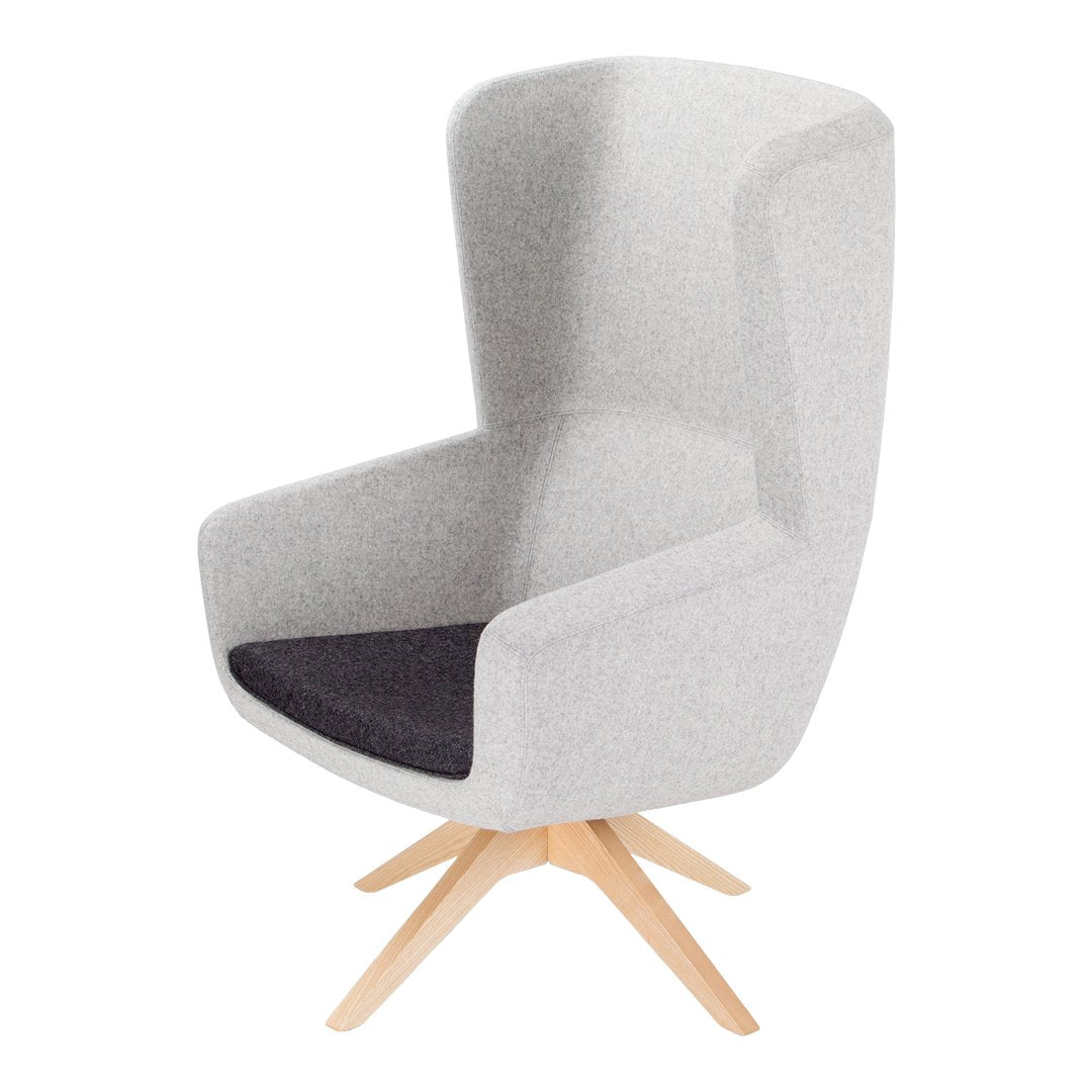 Arca Lounge Armchair - Wood Base