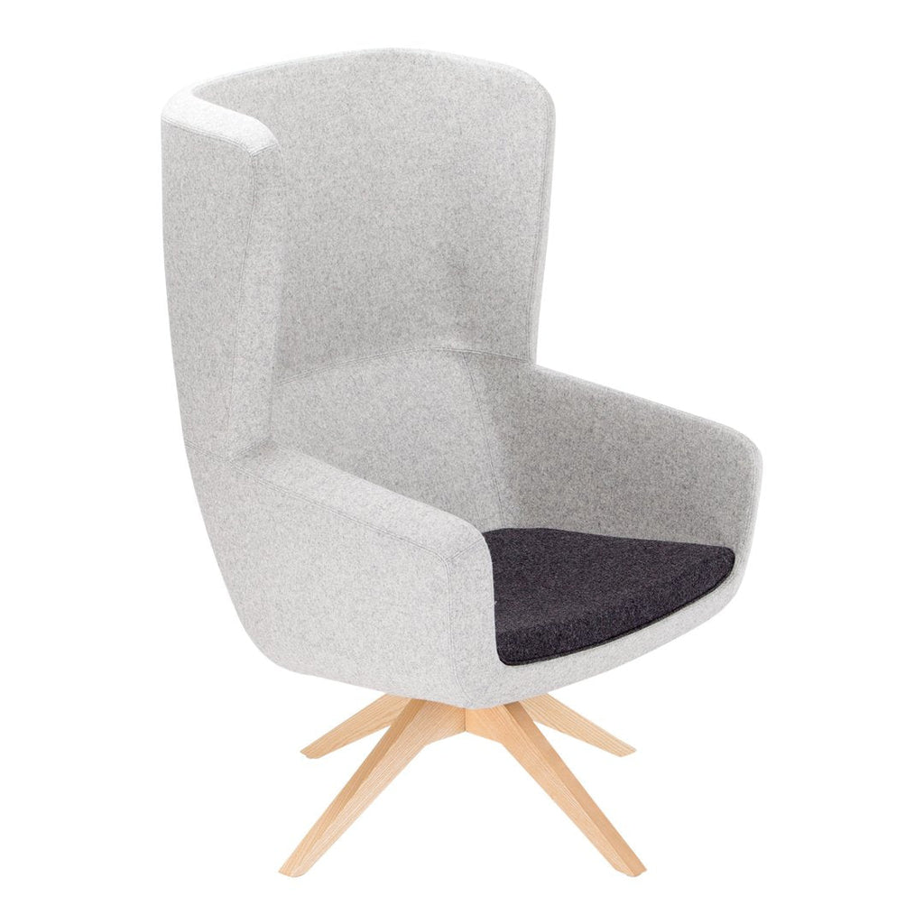 Arca Lounge Armchair - Wood Base