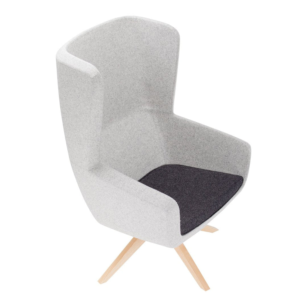 Arca Lounge Armchair - Wood Base