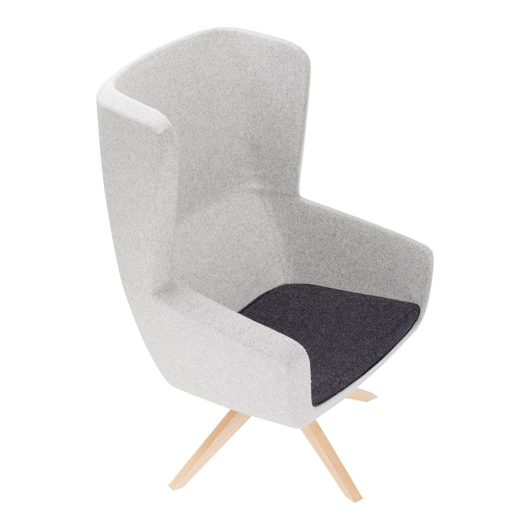 Arca Lounge Armchair - Wood Base