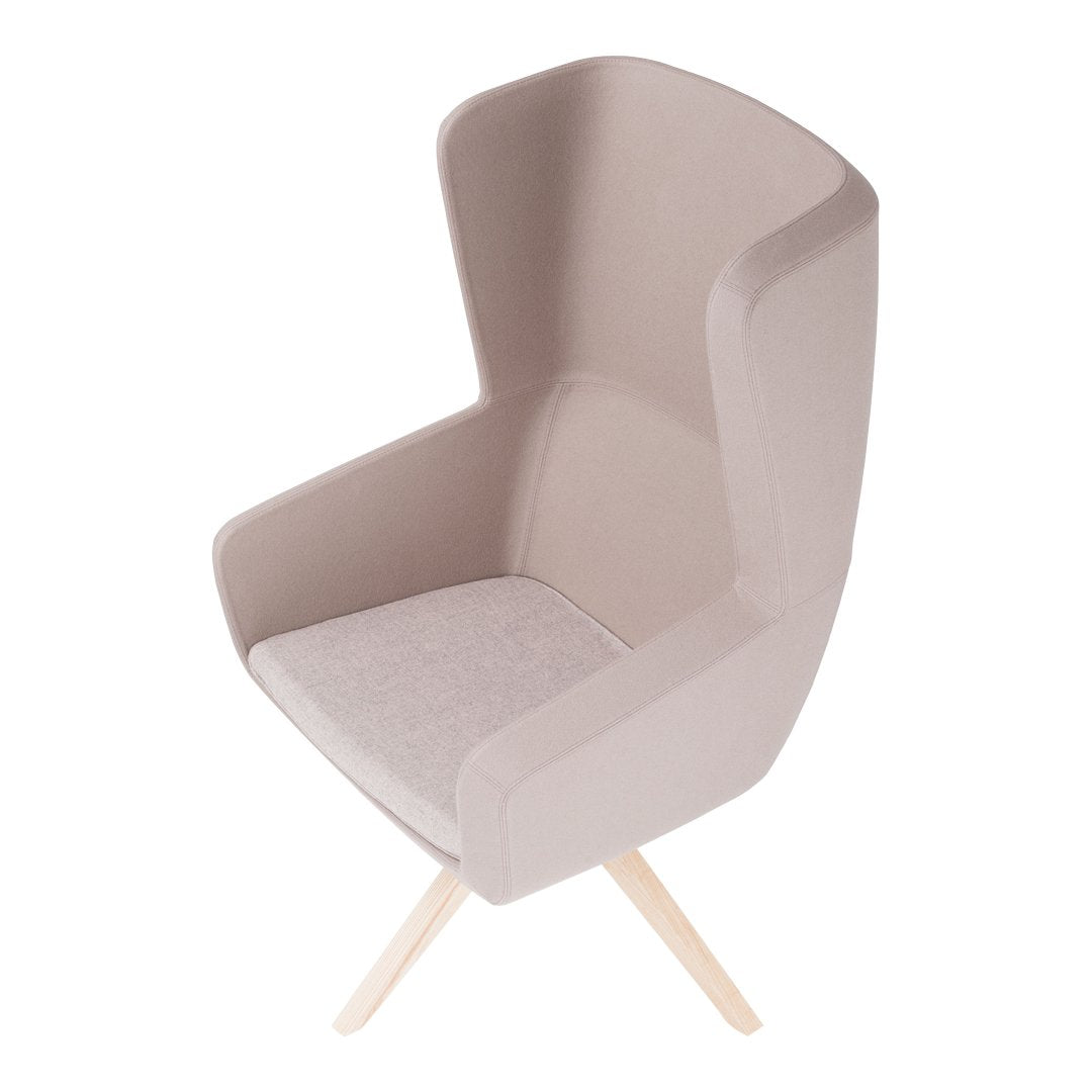 Arca Lounge Armchair - Wood Base