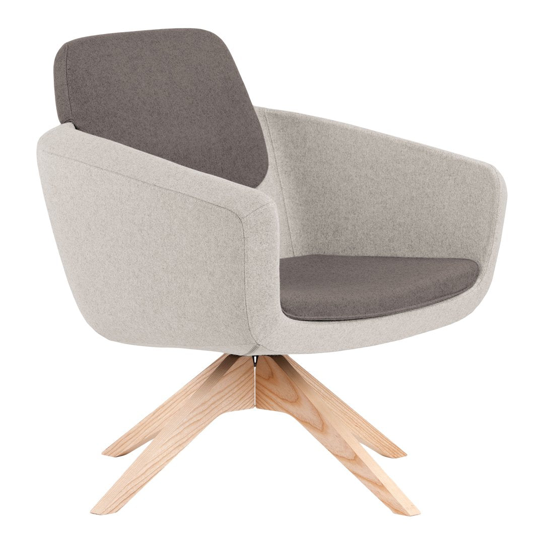 Arca Lounge Armchair - Wood Base