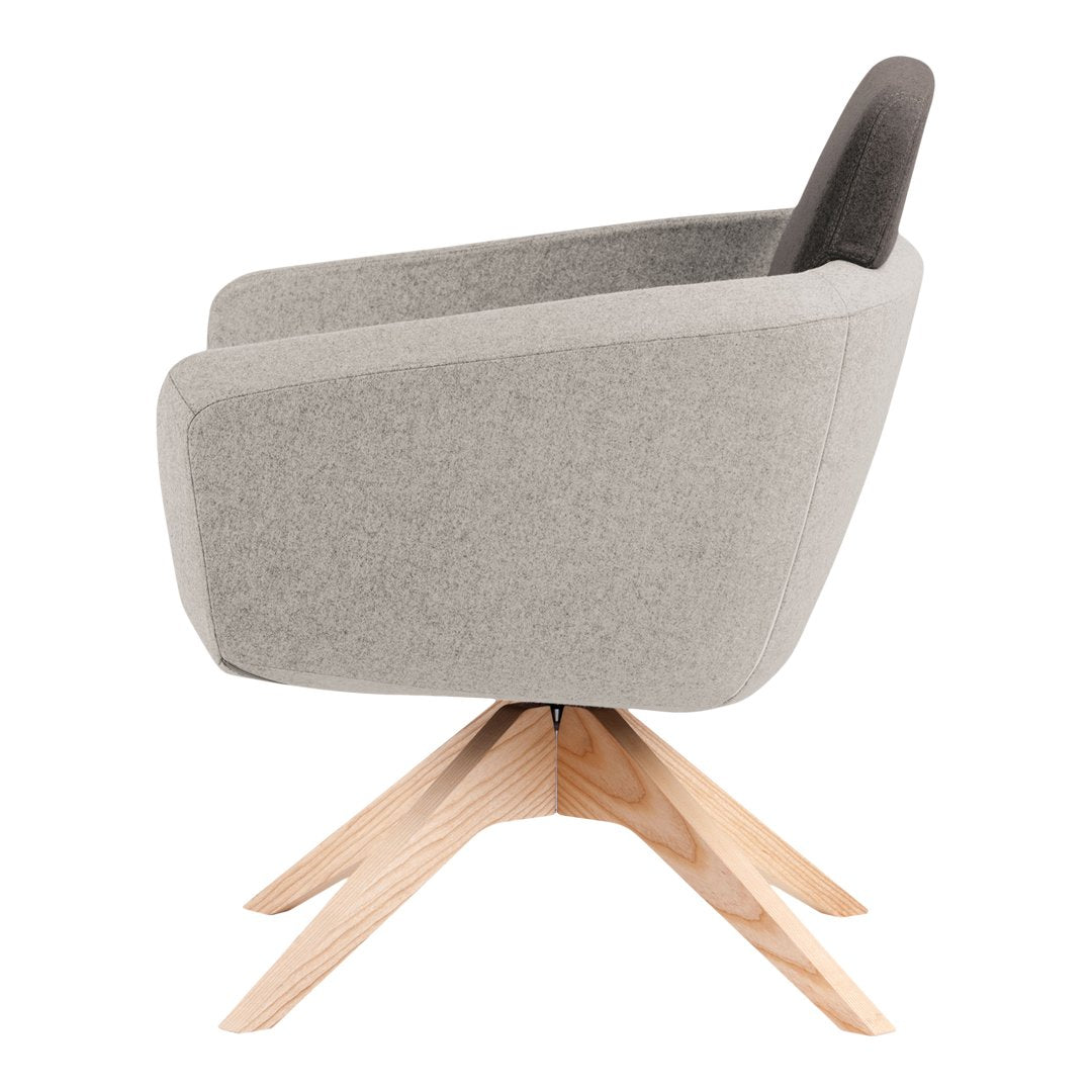 Arca Lounge Armchair - Wood Base