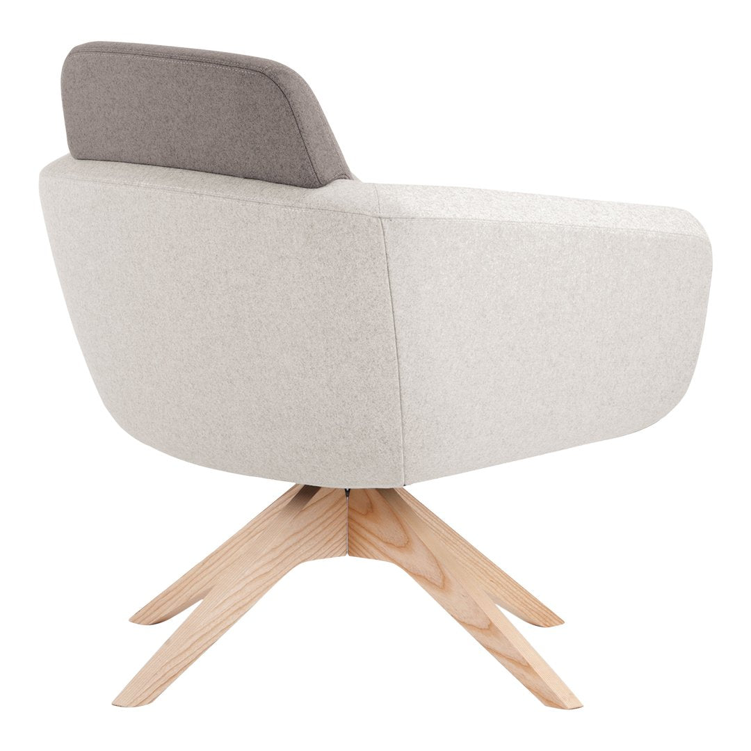 Arca Lounge Armchair - Wood Base