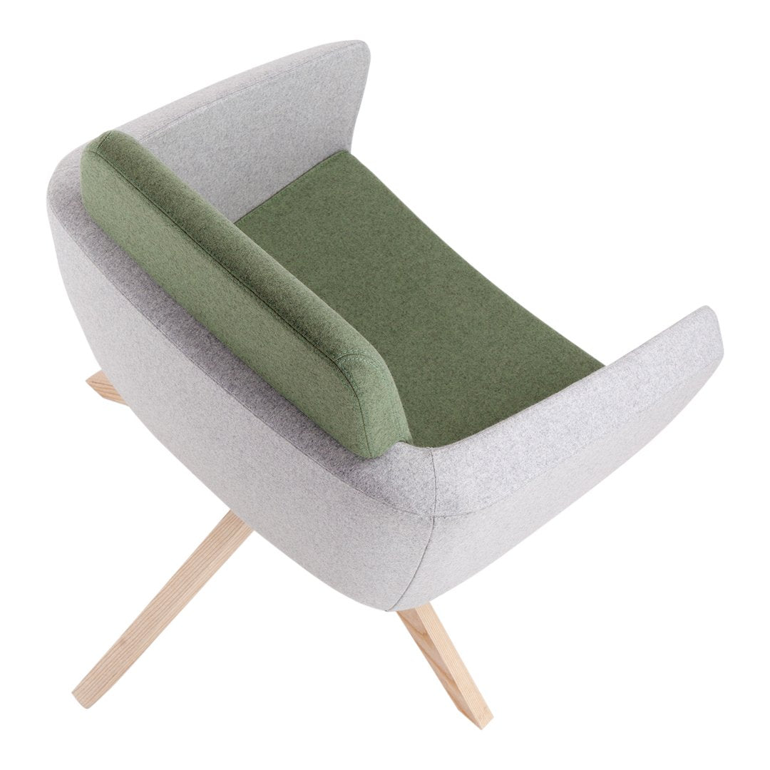 Arca Lounge Armchair - Wood Base