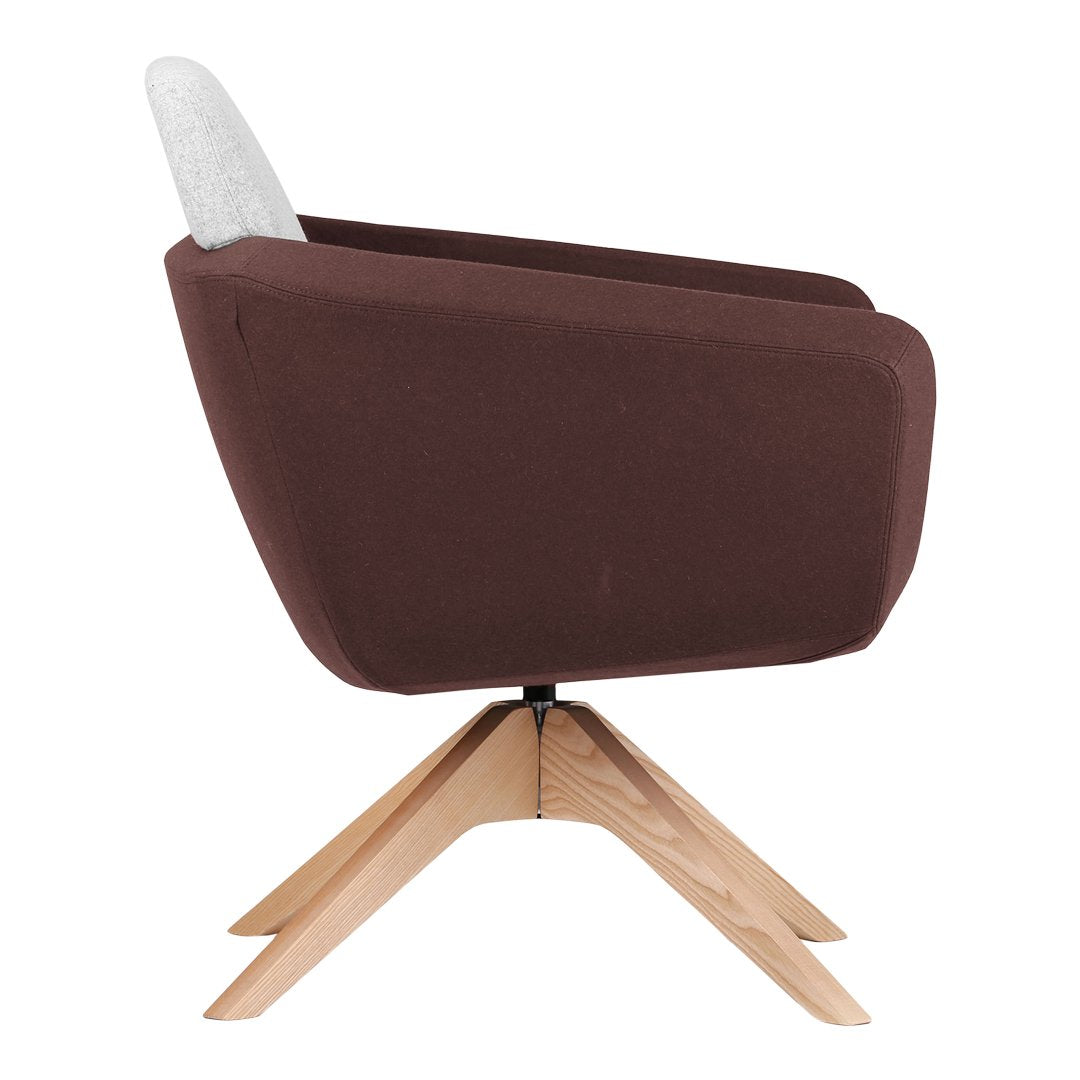 Arca Lounge Armchair - Wood Base